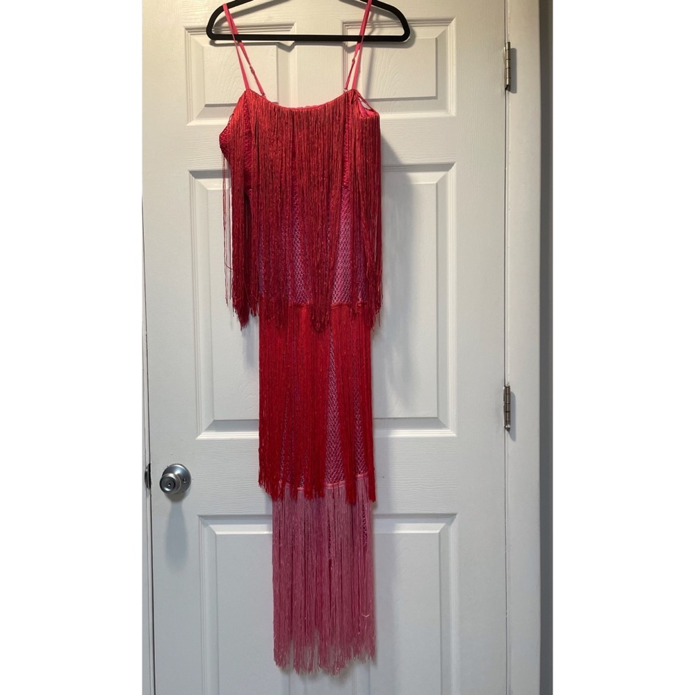 Anthropologie Let Me Be Tiered Pink Ombré
Fringe Dress Medium NWT - Picture 4 of 10